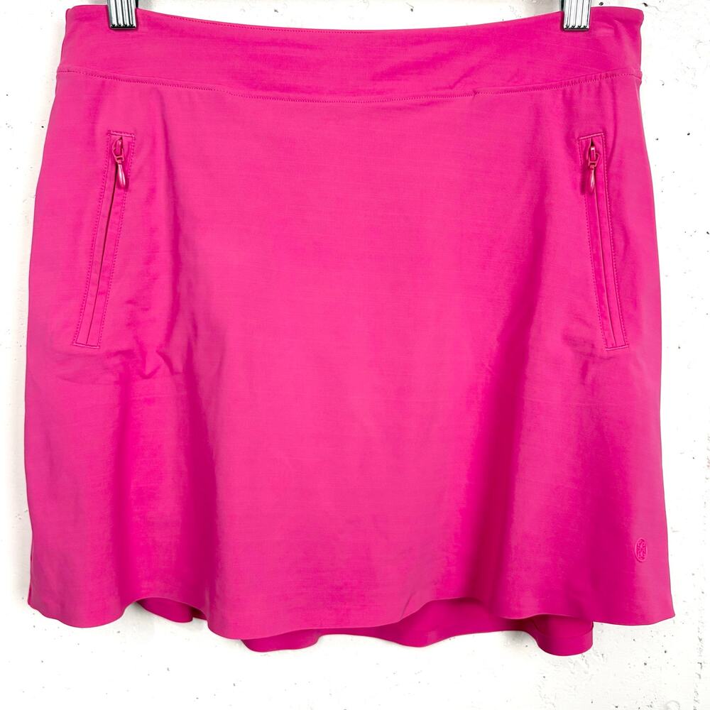 G/Fore Womens Silky Tech Nylon A-line Golf Skort Zip Pockets Pink Size Small